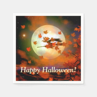 Halloween-Hexenflug Serviette