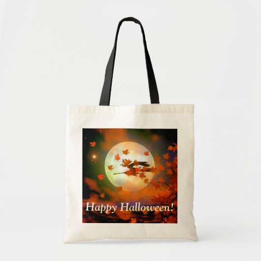 Halloween-Hexenflug Tragetasche (Vorne)
