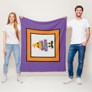 Halloween Hexenfutter und Hut Fleecedecke