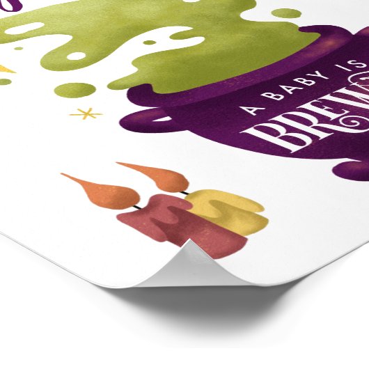 Halloween Hexengarten raten das Baby-Food-Zeichen Poster (Ecke)