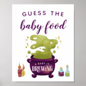 Halloween Hexengarten raten das Baby-Food-Zeichen Poster (Vorne)
