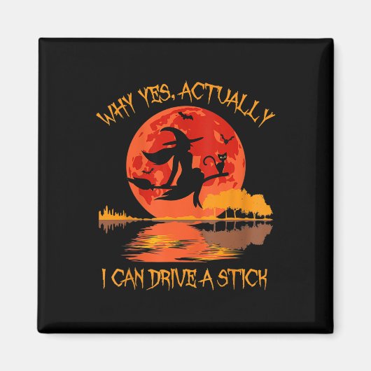 Halloween Hexengeschenke Warum ja eigentlich kann Magnet (Vorne)