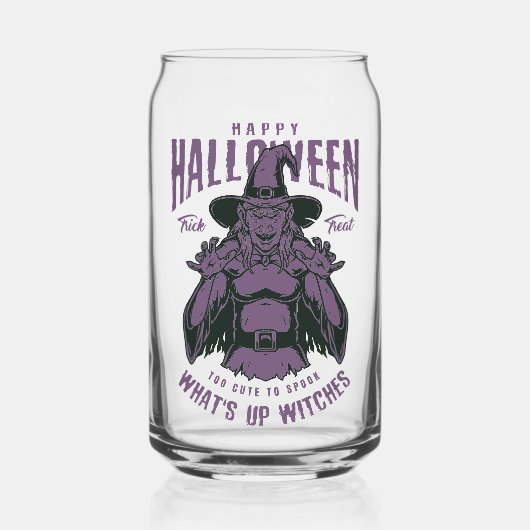 Halloween Hexenglas - Lila scharf Dosenglas (Vorderseite)