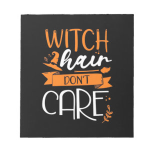 Halloween Hexenhaar nicht kalken Notizblock
