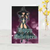 Halloween Hexenhappy Halloween Grußkarte 6 Karte (Gelbe Blume)