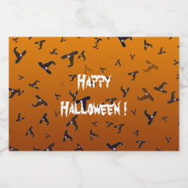 Halloween Hexenhats Alkoholflaschenetikett