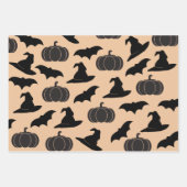 Halloween Hexenhats & Bats & Pumpkins Geschenkpapier Set (Vorderseite 3)