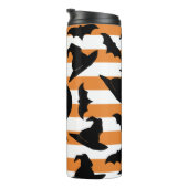 Halloween Hexenhats & Fledermäuse | PERSONALISIERT Thermosbecher (Nach rechts gedreht)