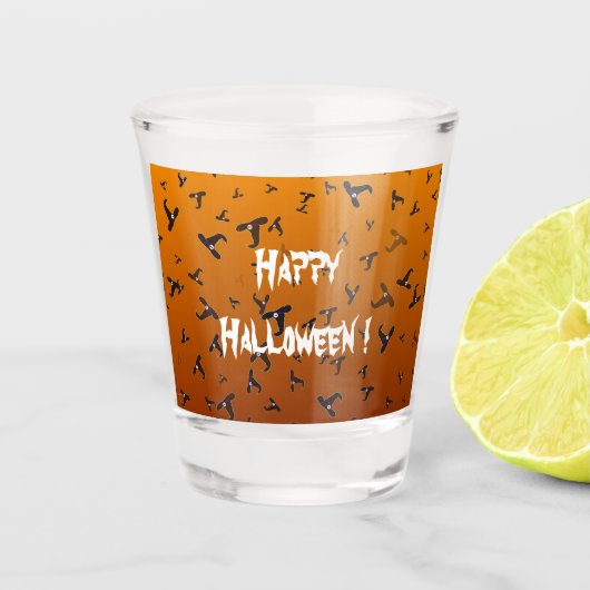 Halloween Hexenhats Schnapsglas (Vorderseite)