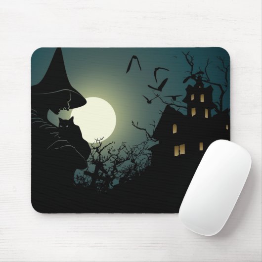 Halloween: Hexenhaus Mousepad (Mit Mouse)