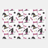Halloween Hexenhut Candy Orange Black Lila Geschenkpapier Set (Vorderseite 2)
