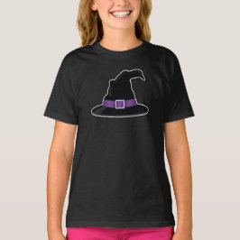 Halloween-Hexenhut mit Lila Details T-Shirt