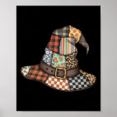 Halloween Hexenhut Patchwork Floral Soky Saison A Poster (Vorne)