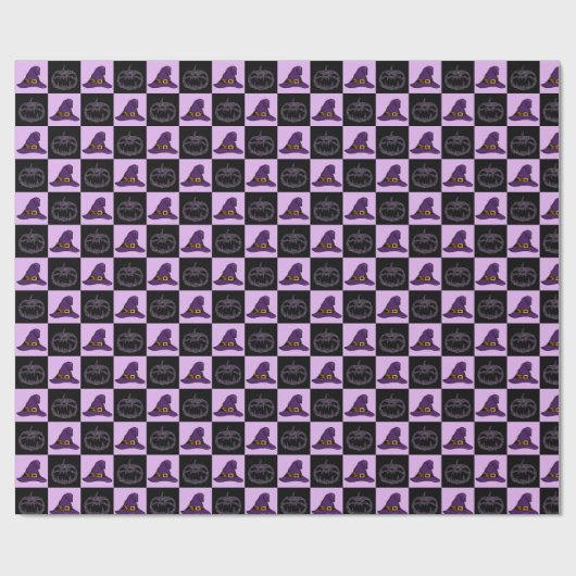 Halloween Hexenhut Pumpkin-Gesichtspunkt Spooky Mu Geschenkpapier (Flach)