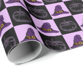 Halloween Hexenhut Pumpkin-Gesichtspunkt Spooky Mu Geschenkpapier (Rolleneckpunkt)