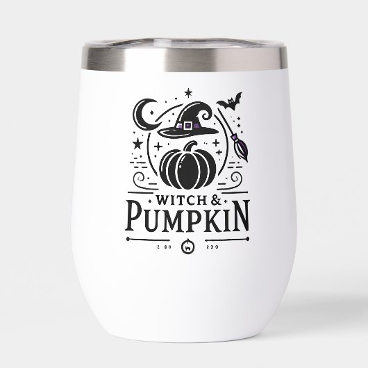 Halloween Hexenhut und Pumpkin Design Magic Art (Rückseite)