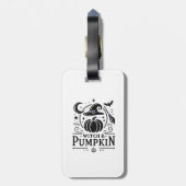 Halloween Hexenhut und Pumpkin Design Magic Art Gepäckanhänger (Rückseite vertikal)