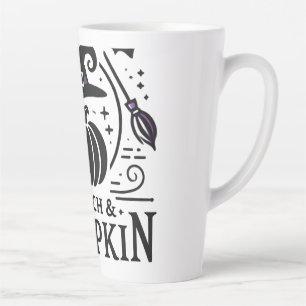 Halloween Hexenhut und Pumpkin Design Magic Art Milchtasse