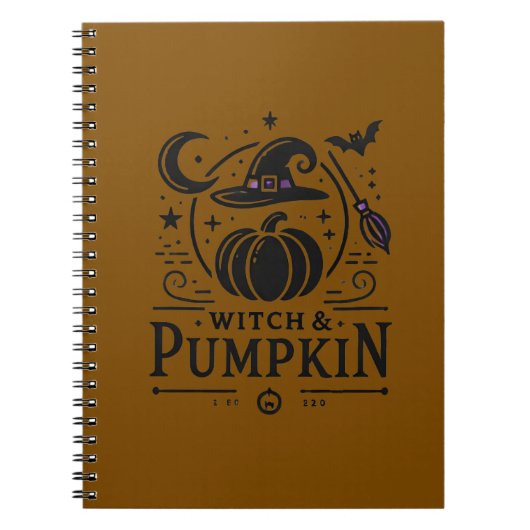 Halloween Hexenhut und Pumpkin Design Magic Art Notizblock (Vorderseite)