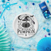 Halloween Hexenhut und Pumpkin Design Magic Art Pappteller (Party)