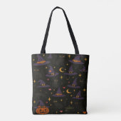 Halloween-Hexenhüte und Jack o Lanterns Tasche (Rückseite)