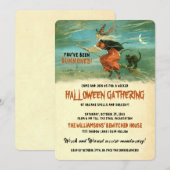 Halloween-Hexenkabel-Party Einladung (Vorne/Hinten)