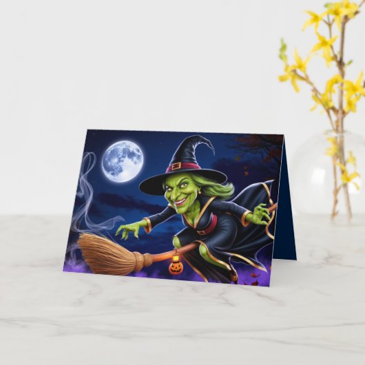 Halloween/Hexenkarte Karte (Gelbe Blume)