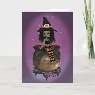 Halloween Hexenkarte Karte