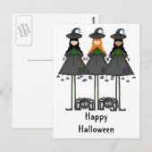 Halloween Hexenkarte Postkarte (Vorne/Hinten)