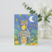 Halloween Hexenkarte Postkarte (Stehend Vorderseite)