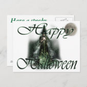 Halloween-Hexenkarte Postkarte (Vorne/Hinten)
