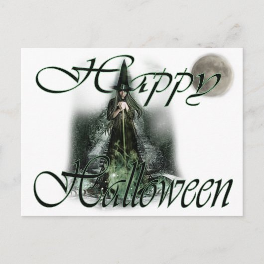 Halloween-Hexenkarte Postkarte (Vorderseite)