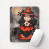 Halloween Hexenkat Mousepad (Mit Mouse)