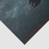 Halloween Hexenkatze Broom Moon Wolken Seidenpapier (Detail)