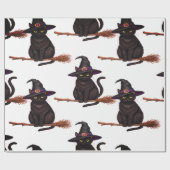 Halloween Hexenkatze Geschenkpapier (Flach)
