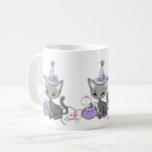 Halloween Hexenkatze Kaffeetasse (Vorderseite Links)