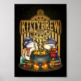 Halloween Hexenkatze Kitty Brew Poster