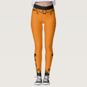 Halloween Hexenkatze Leggings (Vorderseite)