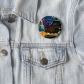 Halloween Hexenkatze Lila Magie Button (Beispiel)