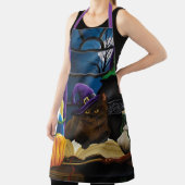 Halloween Hexenkatze Lila Magie Schürze (InSitu)