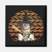 Halloween Hexenkatze Magnet (Vorne)