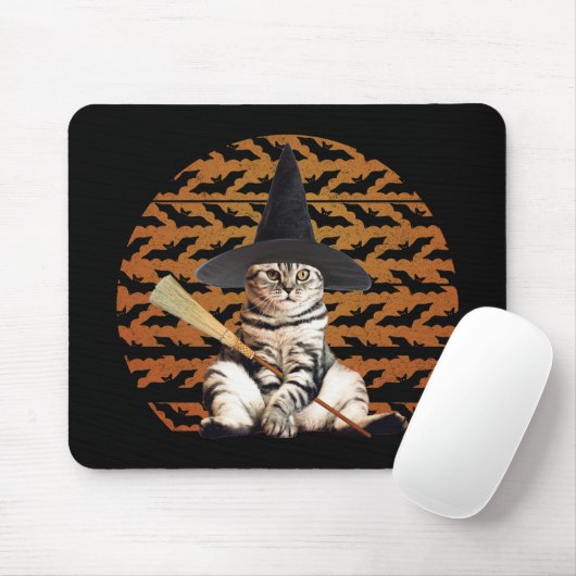 Halloween Hexenkatze Mousepad (Mit Mouse)
