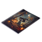 Halloween Hexenkatze Notizblock (Linke Seite)