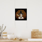 Halloween Hexenkatze Poster (Küche)