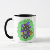 Halloween-Hexenkatze-Tasse Tasse (Links)