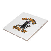 Halloween-Hexenkatze Vintage-Stichdesign_1 Fliese (Seite)