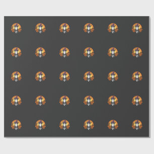 Halloween Hexenkatzen-Kürbis-Mond-Design_1 Geschenkpapier