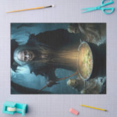 Halloween Hexenkessel mit Suppe Seidenpapier (Basteln)