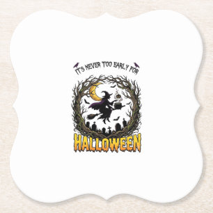 Halloween Hexenkessel Mond Friedhof Verdrehter Tre Untersetzer