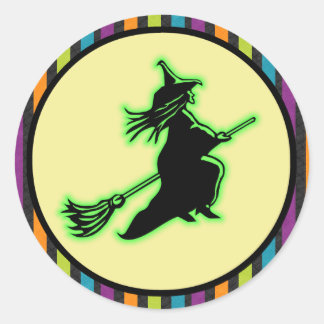 Halloween Hexenkleber Runder Aufkleber